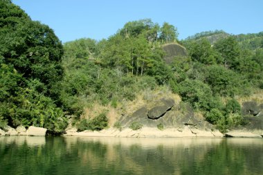 dağ doğal manzara, wuyi dağ, fujian province, çene