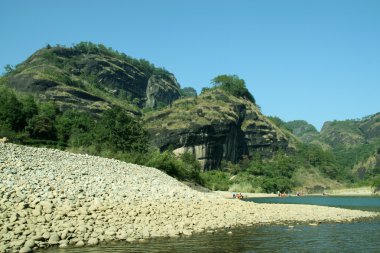 dağ doğal manzara, wuyi dağ, fujian province, çene