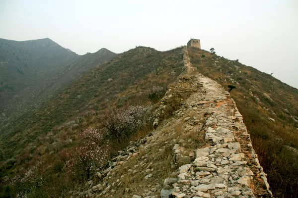 Велика стіна на півночі Китаю — стокове фото