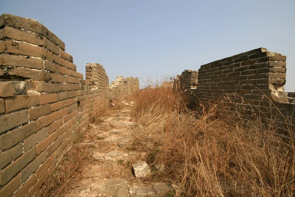 Великая стена в Северном Китае — стоковое фото