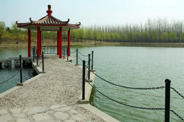 Park landscape architecture in northern China — Stock Photo, Image