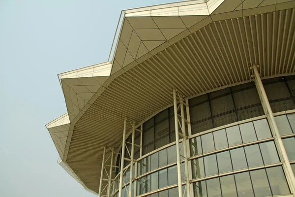 Glass curtain wall in the mansion in China — Stock Photo, Image