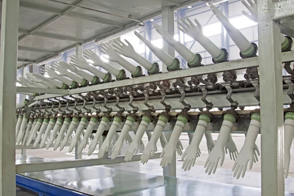 PVC gloves production line — Stock Photo, Image