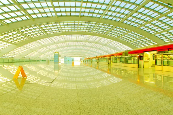 Beijing capital international airport construction landscape and — Stock Photo, Image