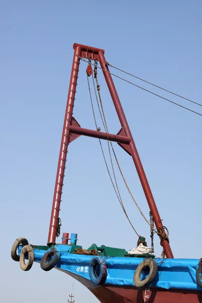 Lifting equipment on the ship — Stock Photo, Image