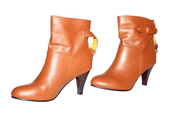 Żółte skórzane buty — Zdjęcie stockowe