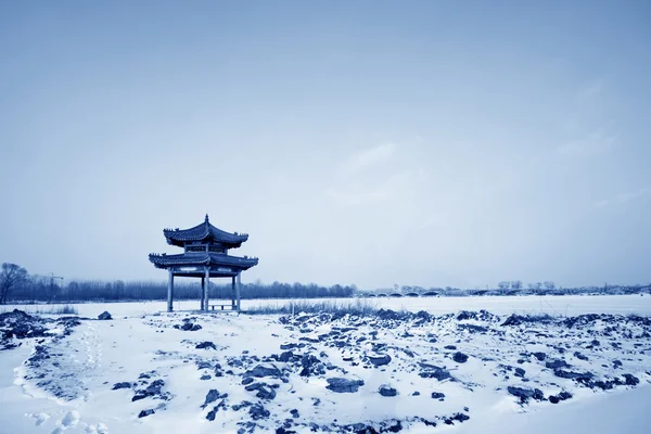 中国北部で雪の荒野 — ストック写真