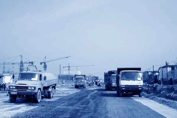 Crane tower at the construction site — Stock Photo, Image