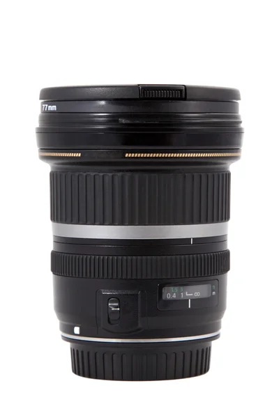 Closeup of camera lens, advanced photo equipment — Stock Photo, Image