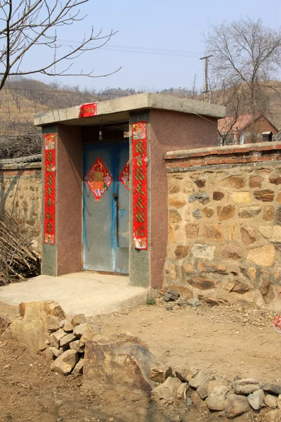 Kuzey Çin'deki dağ köyü Peyzaj mimarlığı sahne — Stok fotoğraf