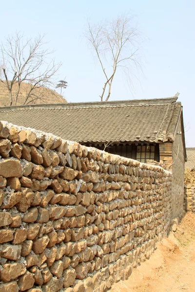 Paesaggio villaggio di montagna architettura scenario nel nord della Cina — Foto Stock