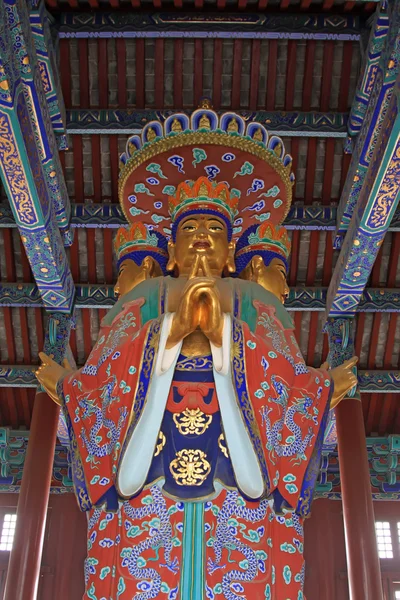 Figure de Bouddha, ancienne styl architectural traditionnel chinois — Photo