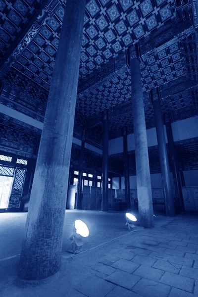 Antichi templi cinesi architettura d'interni — Foto Stock