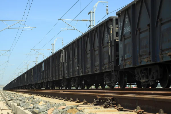 Train in the railroad — Stock Photo, Image