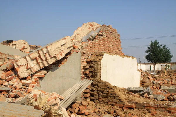 Abrissmaterial für Häuser — Stockfoto