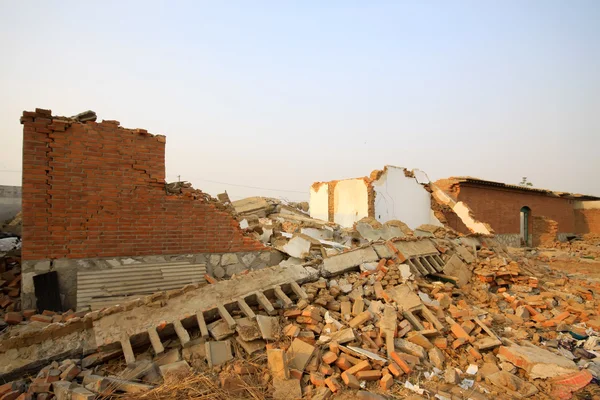 Materiais de demolição de habitação — Fotografia de Stock