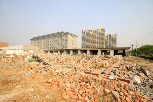 Materiais de demolição de habitação — Fotografia de Stock