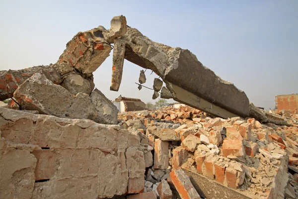 Materiales de demolición de viviendas — Foto de Stock