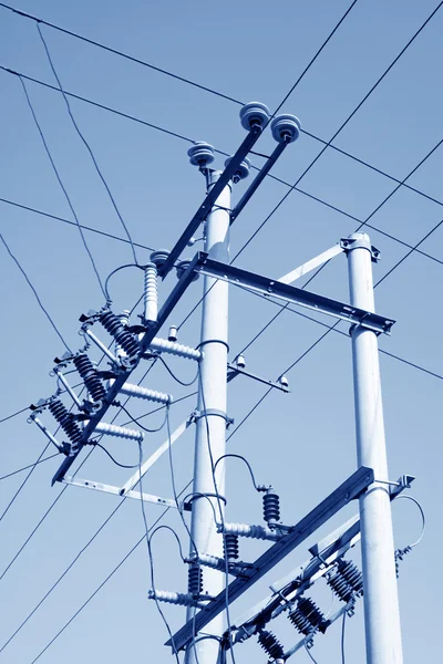 Electric power supply pole — Stock Photo, Image