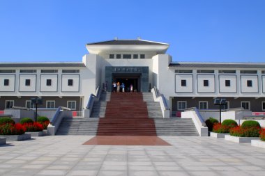 Çin mimarisi sahne bir parkta