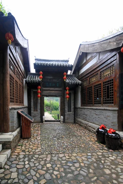 Antika kinesiska traditionella arkitektoniska landskapet — Stockfoto