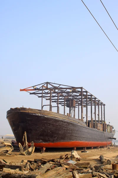 Un barco en la construcción — Foto de Stock