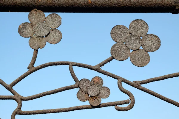 Кованые цветы железа — стоковое фото