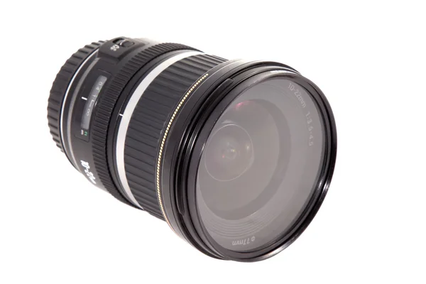 Närbild av kameralinsen, avancerade fotoutrustning — Stockfoto