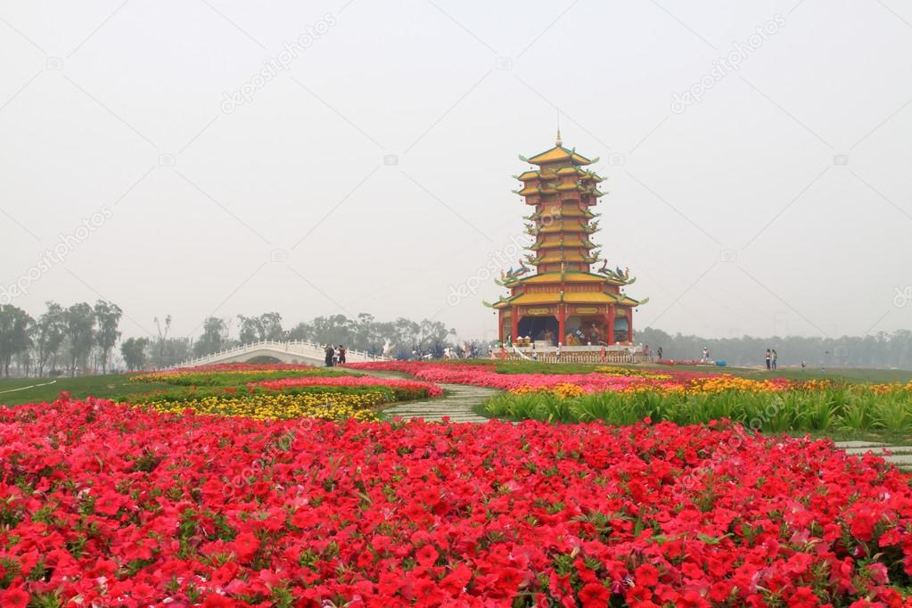 six harmonies pagoda flowers