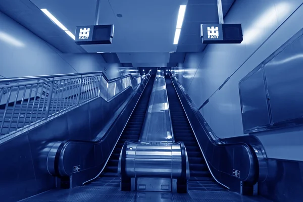 Escalator in a subway station in Beijing — Stock Photo, Image