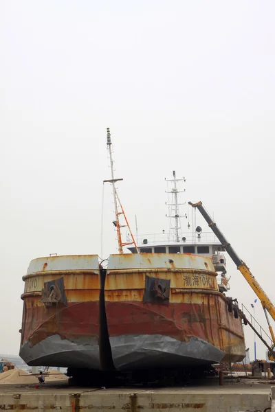 Maintenance of barges — Stock Photo, Image