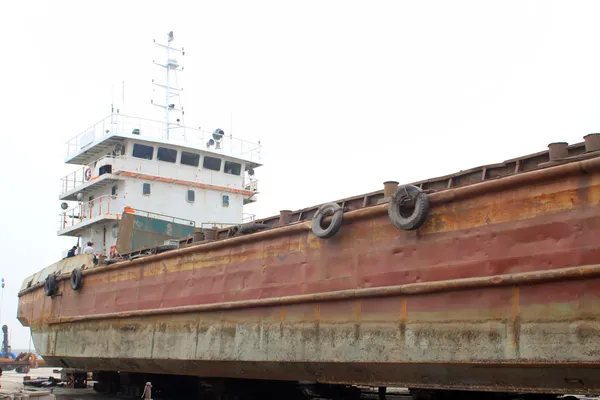 Maintenance of barges — Stock Photo, Image