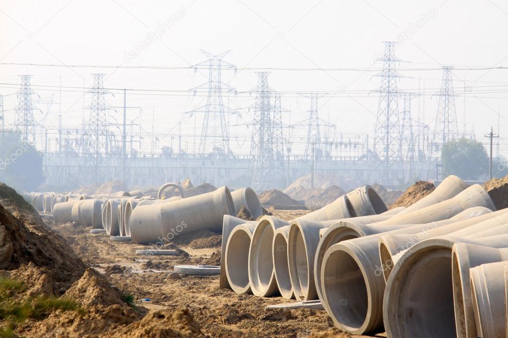 underground drainage pipeline construction