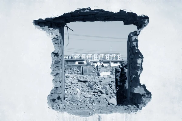 Muralhas destruídas — Fotografia de Stock