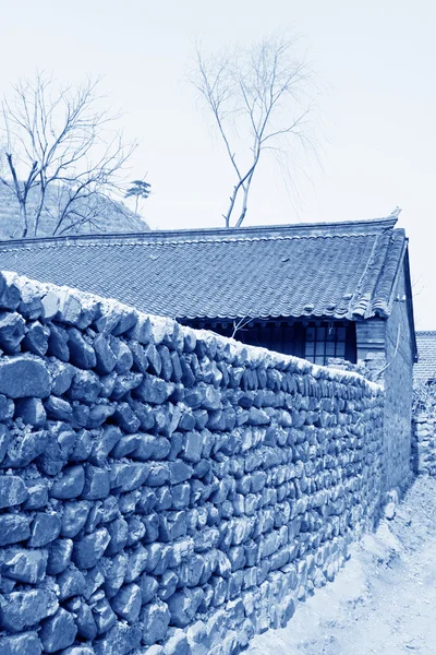 Paesaggio villaggio di montagna architettura scenario nel nord della Cina — Foto Stock