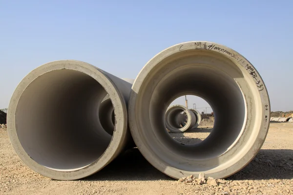 Canteiro de obras de tubos de drenagem — Fotografia de Stock