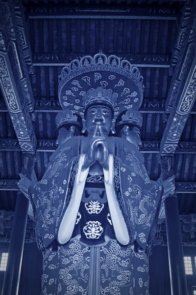 Figura di Buddha, antico cinese tradizionale styl architettonico — Foto Stock