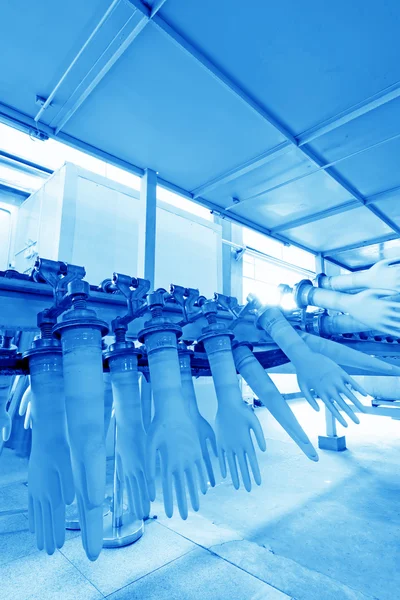 Rubbergloves production line — Stock Photo, Image