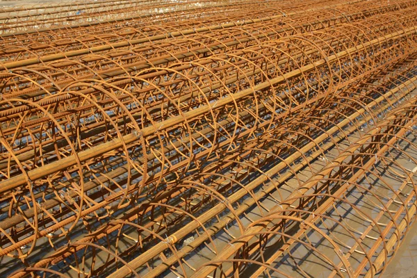 Barras de aço, materiais de construção — Fotografia de Stock