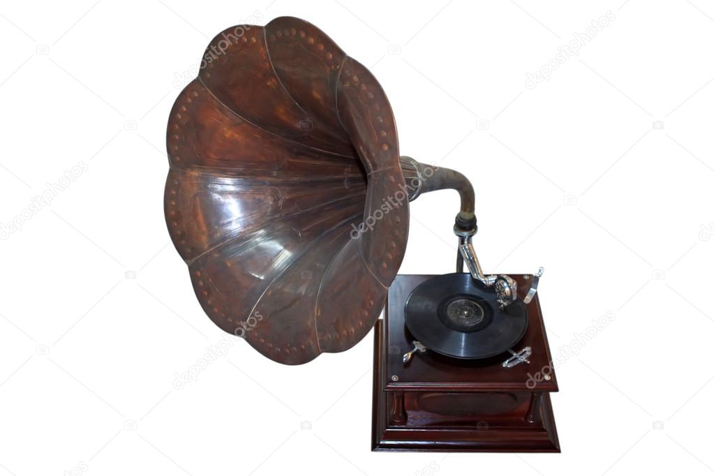 old retro gramophone