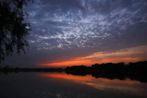 Vattnet sunset — Stockfoto