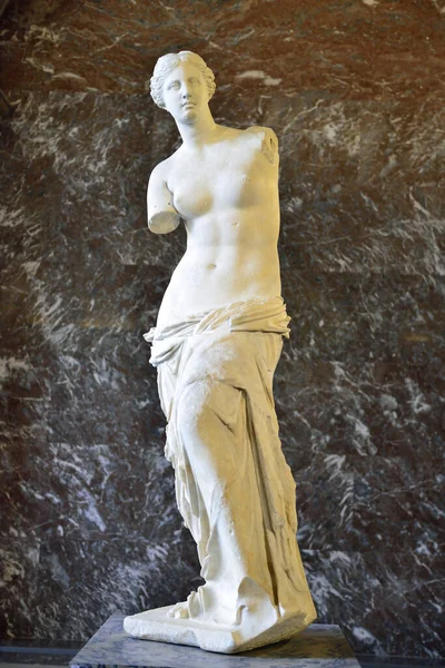 Venus Milo Szobra Louvre Múzeumban Jogdíjmentes Stock Képek