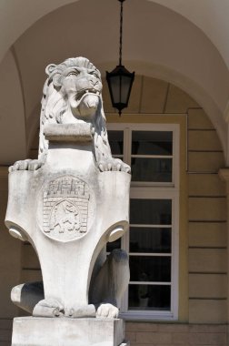 Eski şehir Lviv 'in mimarisi.