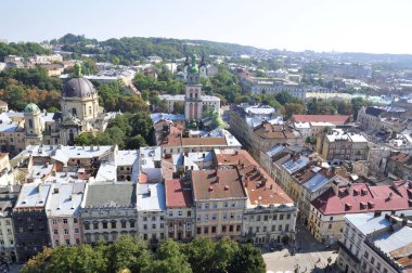 Lviv şehrinin tarihi merkezi.