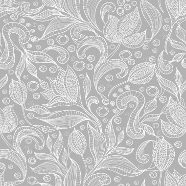 soyut çiçek desenli. çiçekler ile Seamless Modeli