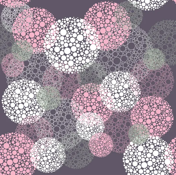 Modèle abstrait de cercles à pois sans couture — Image vectorielle