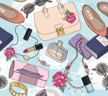 kız ya da kadın için şirin moda Dikişsiz desen