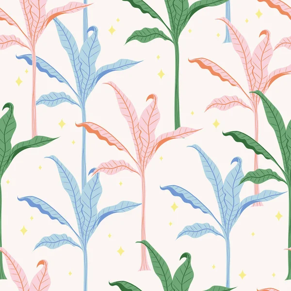 Palm tree seamless pattern. Tropical background.