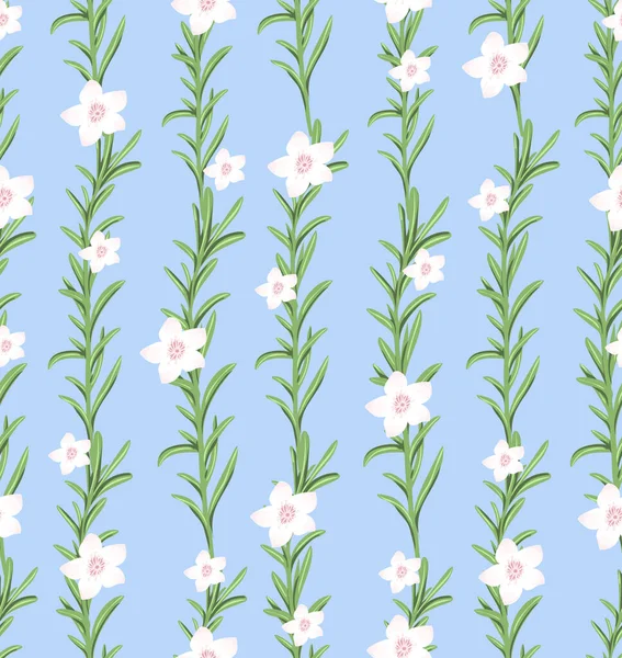 Cute Seamless Pattern Flowers Floral Background Fabric Wrapping Textile Wallpaper — Stockvektor