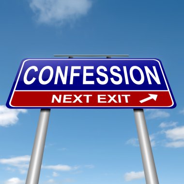 Confession concept. clipart